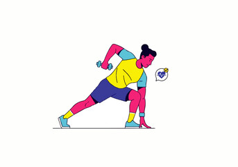 Obraz premium vector illustration of a dancing man