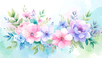 Fototapeta premium Delicate floral arrangement in pastel shades