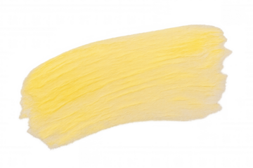 Yellow paint brush stroke creating vibrant texture, artistic design element with transparent background, enhancing creative visual compositions