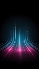 Abstract Light Streaks in Blue and Pink lines glowing