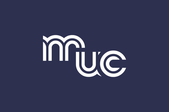 MUC Creative Unique Modern Letter Logo Design. Elegant Monogram Logo Design with Decorative Elements and Typography