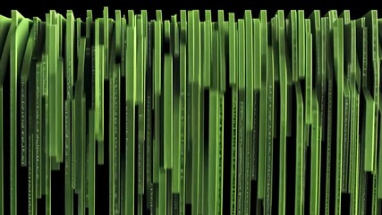 digital green code streams creating a cybernetic forest - Powered by Adobe