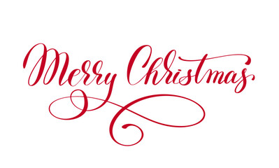 Merry Christmas hand lettering inscription text