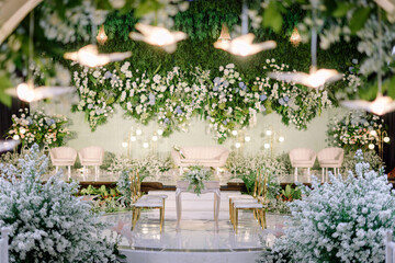 wedding chairs and tables and decorations