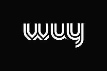 WUY Creative Unique Modern Letter Logo Design. Elegant Monogram Logo Design with Decorative Elements and Typography