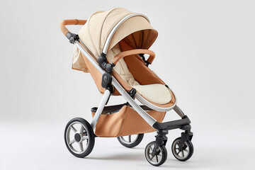 Stylish stroller showcasing a modern design with neutral colors for urban families