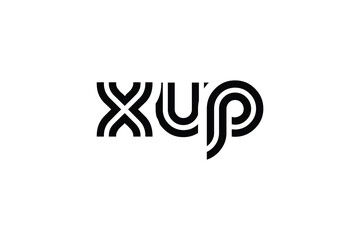 Obraz premium XUP Creative Unique Modern Letter Logo Design. Elegant Monogram Logo Design with Decorative Elements and Typography