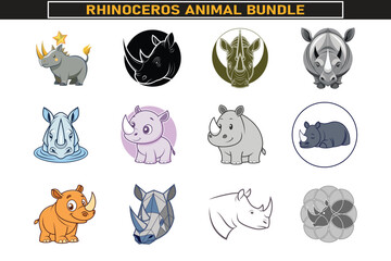 Cute cartoon animal icons set with zoo and farm animals in vector illustration
