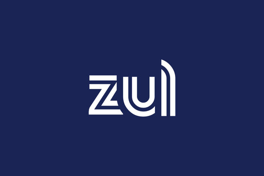 ZUL Creative Unique Modern Letter Logo Design. Elegant Monogram Logo Design with Decorative Elements and Typography
