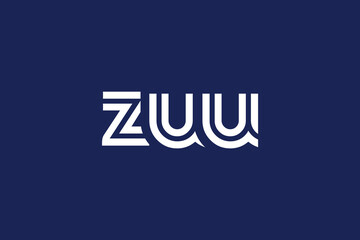 ZUU Creative Unique Modern Letter Logo Design. Elegant Monogram Logo Design with Decorative Elements and Typography