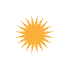 Sun icon. Orange sun icon png. Sun symbol.