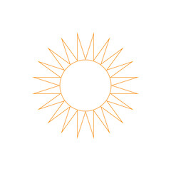 Sun icon. Orange sun icon png. Sun symbol.
