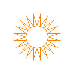 Sun icon. Orange sun icon png. Sun symbol.