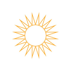 Sun icon. Orange sun icon png. Sun symbol.