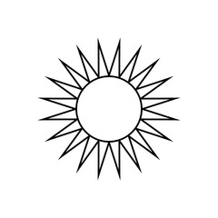 Sun icon. Black sun icon png. Sun symbol.