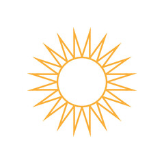 Sun icon. Orange sun icon png. Sun symbol.