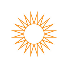 Sun icon. Orange sun icon png. Sun symbol.