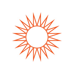 Sun icon. Orange sun icon png. Sun symbol.
