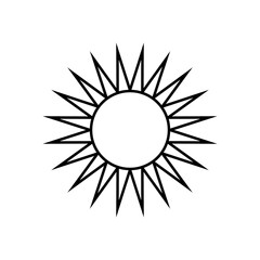 Sun icon. Black sun icon png. Sun symbol.