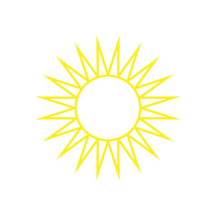 Fototapeta premium Sun icon. Yellow sun icon png. Sun symbol png.