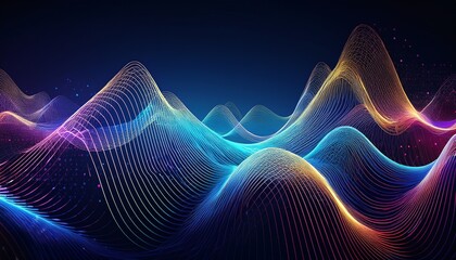 Fototapeta premium abstract digital wave tech