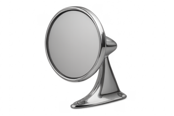 Chrome side mirror reflecting nothing on transparent background