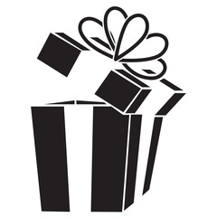 Present gift box icon set. Surprise gift box in flat style. Vector illustration
