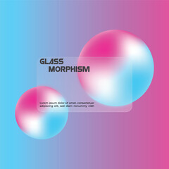 Abstract glass background with vibrant color accents and subtle textures