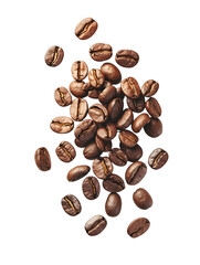 Naklejka premium Discover the rich aroma and satisfying crunch of premium roasted coffee beans for your next project.