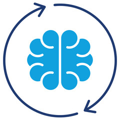 Recovery Flat Blue Icon