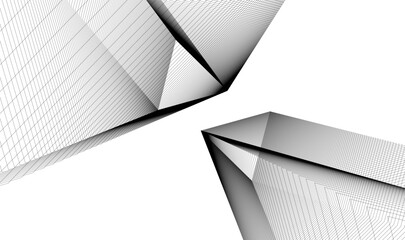 Abstract architectural design vector illustration