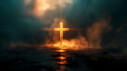 Naklejka premium cross in the sky