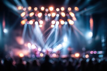 Blurry stage lighting at a disco concert