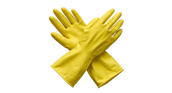 Isolated Rubber Gloves