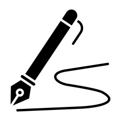 Calligraphy Glyph Icon