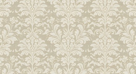 Elegant beige damask pattern