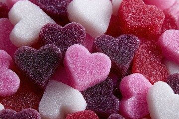 Obraz premium Design featuring heart shaped sugar pieces