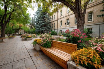 Fototapeta premium Flora that embellishes the campus grounds