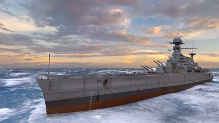 艦艇　3DCGレンダリング © tsuneomp