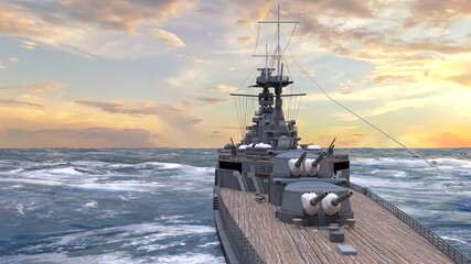 艦艇　3DCGレンダリング © tsuneomp