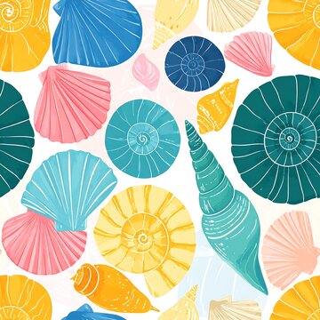 Colorful seashell pattern (1)