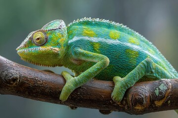 Obraz premium Lizard ascending a limb