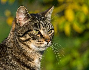 Fototapeta premium Close-up of tabby cat outdoors