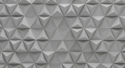 White geometric triangular pattern wall texture, 3D architectural surface design for modern interior decoration and contemporary backgrounds