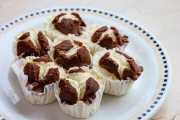 Bolu kukus or steamed cup cake.