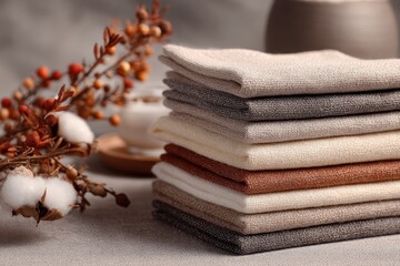 variety of kitchen napkins and towels