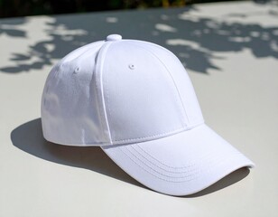 Unbranded White Baseball Cap for Merchandise Mockup