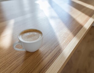 Minimalist Coffee Scene with Natural Light