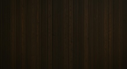 Vertical dark wooden planks wall texture with natural wood grain pattern, rustic interior design background material
