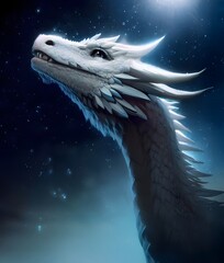 dragon head in the night